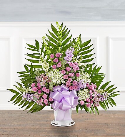 Tranquility Floor Basket&amp;trade; - Lavender &amp;amp; White
