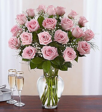 Ultimate Elegance &amp;trade; Premium Long Stem Pink Roses