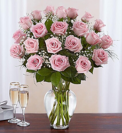Ultimate Elegance &amp;trade; Premium Long Stem Pink Roses