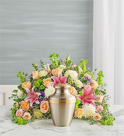 Crescent Cremation Arrangement- Pastel