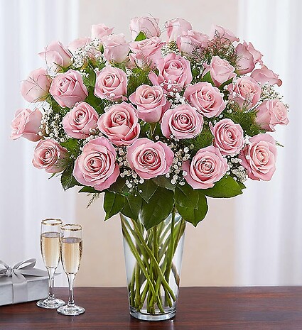 Ultimate Elegance &amp;trade; Premium Long Stem Pink Roses