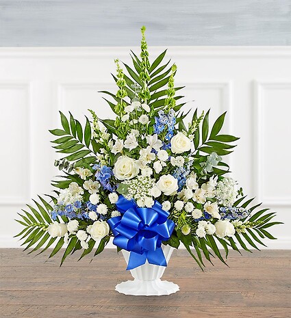 Tranquility Floor Basket&amp;trade; - Blue &amp;amp; White