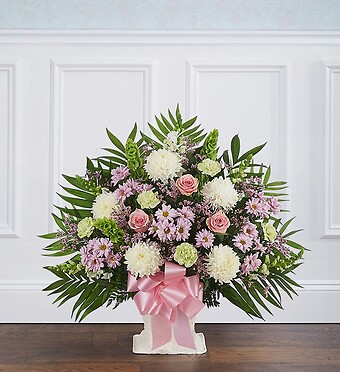 Heartfelt Tribute&amp;trade; Floor Basket- Pastel