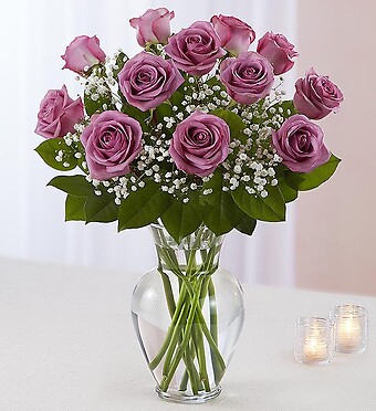Rose Elegance&amp;trade; Premium Long Stem Lavender Roses