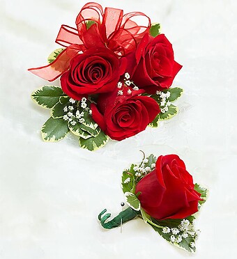 Red Rose Corsage &amp;amp; Boutonni&amp;egrave;re