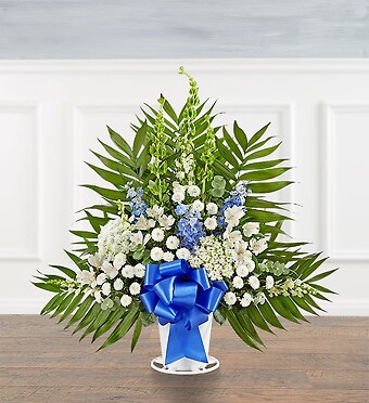 Tranquility Floor Basket&amp;trade; - Blue &amp;amp; White