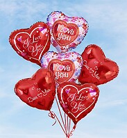 6 Love Mylar Balloons