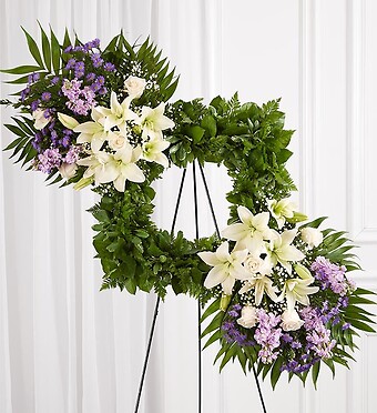 Cherished Remembrance&amp;trade; Wreath - Lavender &amp;amp; White