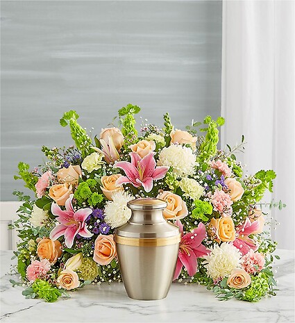 Crescent Cremation Arrangement- Pastel