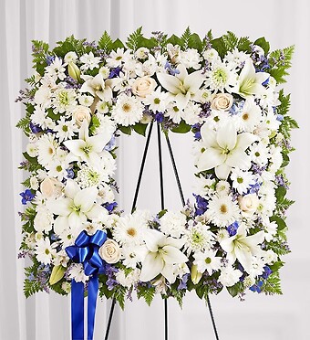 Sentimental Solace Wreath&amp;trade; - Blue &amp;amp; White