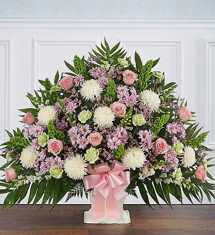 Heartfelt Tribute&amp;trade; Floor Basket- Pastel