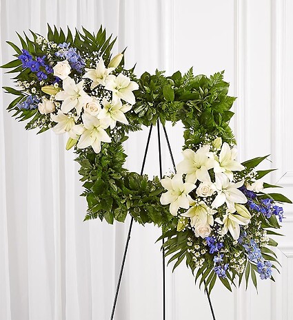 Cherished Remembrance&amp;trade; Wreath - Blue &amp;amp; White