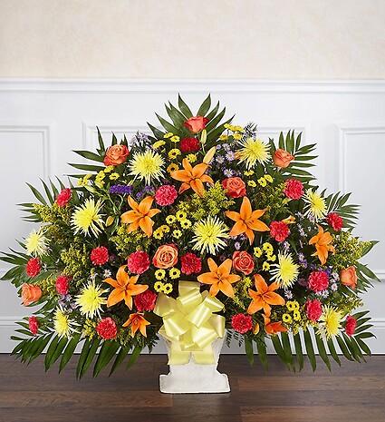 Heartfelt Tribute&amp;trade; Floor Basket- Bright