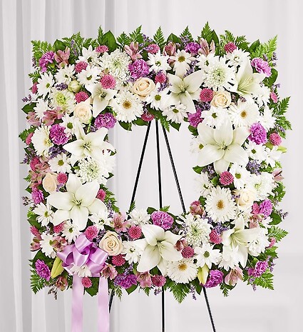 Sentimental Solace Wreath&amp;trade; - Lavender &amp;amp; White