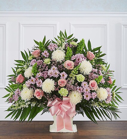 Heartfelt Tribute&amp;trade; Floor Basket- Pastel