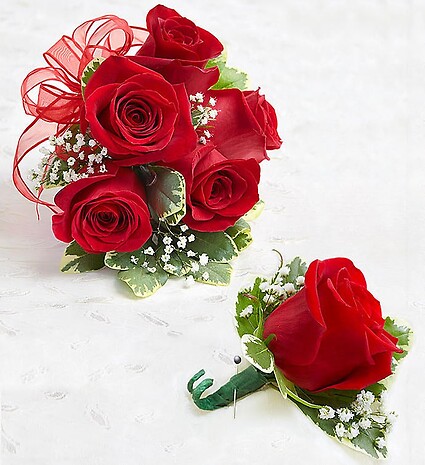 Red Rose Corsage &amp;amp; Boutonni&amp;egrave;re