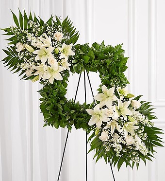 Cherished Remembrance&amp;trade; Wreath - All White