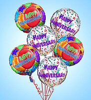 6 Anniversary Balloons